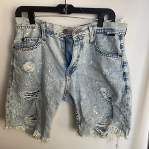 Zara distressed denim shorts size 30